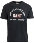 GANT PRINTED GRAPHIC SS T-SHIRT BLACK