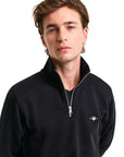 GANT REG SHIELD HALF ZIP SWEAT BLACK