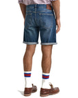 GANT REG GANT JEANS SHORTS MID BLUE WORN IN