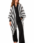 LIU JO PONCHO RETE RIGHE BIANCO NERO