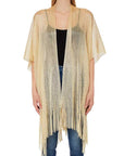 LIU JO PONCHO RETE LUNGO LIGHT GOLD