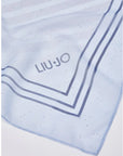 LIU JO ECS FOULARD OVAL LOGO STR 120 LIGHT DENIM