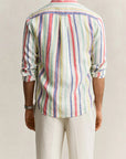 GANT REG MULTISTRIPE LINEN SHIRT MULTICOLOR