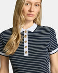 GUESS N SS DRESS NK ALPHONSINE STRIPED JET BLACK A9