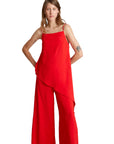 COMPAÑIA FANTASTICA TOP ASIMETRICO TIRANTES ROJO