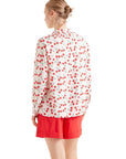 COMPAÑIA FANTASTICA CAMISA CUELLO VOLANTE ESTAMPAD