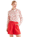 COMPAÑIA FANTASTICA CAMISA CUELLO VOLANTE ESTAMPAD