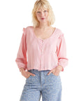 COMPAÑIA FANTASTICA TOP ESCOTE CUADRADO ROSA