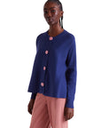 COMPAÑIA FANTASTICA CARDIGAN PUNTO ENVAS NAVY BLUE