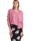 COMPAÑIA FANTASTICA JERSEY CUELLO PICO ROSA