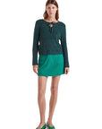 COMPAÑIA FANTASTICA FALDA CORTA PANA VERDE