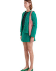 COMPAÑIA FANTASTICA FALDA CORTA PANA VERDE