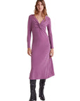COMPAÑIA FANTASTICA VESTIDO MIDI LILA ESCOTE ANUD