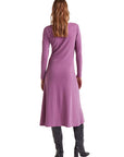 COMPAÑIA FANTASTICA VESTIDO MIDI LILA ESCOTE ANUD