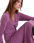 COMPAÑIA FANTASTICA VESTIDO MIDI LILA ESCOTE ANUD