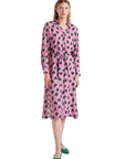 COMPAÑIA FANTASTICA VESTIDO MIDI ESTAMP MORANGO