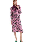 COMPANIA FANTASTICA VESTIDO MIDI ESTAMP MORANGO