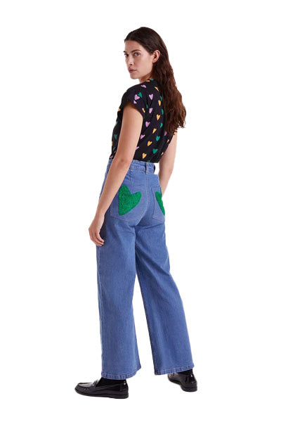 COMPAÑIA FANTASTICA PANTALON VAQUERO BORD CORAZON