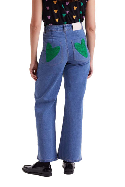 COMPAÑIA FANTASTICA PANTALON VAQUERO BORD CORAZON