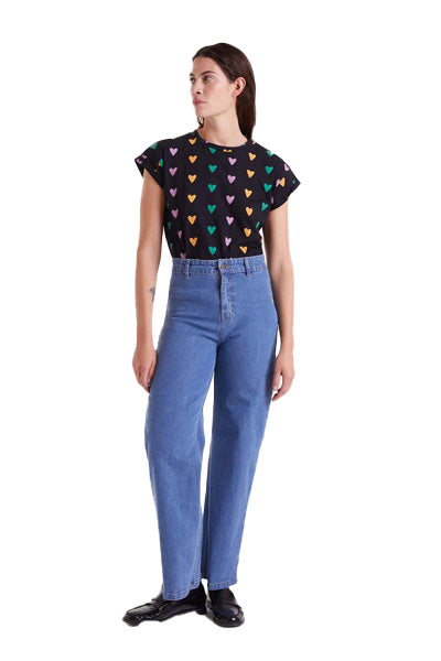 COMPAÑIA FANTASTICA PANTALON VAQUERO BORD CORAZON