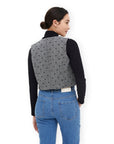 COMPANIA FANTASTICA CHALECO TWEED ESTAMPADO CORAZO