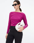COMPAÑIA FANTASTICA CAMISETA CUELLO BARCO MAGENTA