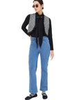 COMPAÑIA FANTASTICA CHALECO TWEED ESTAMPADO CORAZO