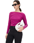 COMPAÑIA FANTASTICA CAMISETA CUELLO BARCO MAGENTA