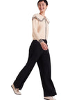 COMPAÑIA FANTASTICA PANTALÓN RECTO DE PANA NEGRO