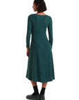 COMPAÑIA FANTASTICA VESTIDO MIDI PUNTO CANALÉ VERD