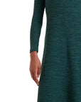 COMPAÑIA FANTASTICA VESTIDO MIDI PUNTO CANALÉ VERD