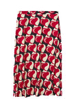 COMPAÑIA FANTASTICA FALDA MIDI CON ESTAMPADO HEART