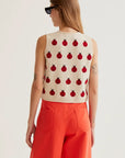 COMPANIA FANTASTICA TOP DE PUNTO CON ESTAMPADO RED COCCINELLA
