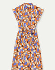 COMPANIA FANTASTICA VESTIDO MIDI CON ESTAMPADO MAR