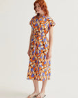 COMPANIA FANTASTICA VESTIDO MIDI CON ESTAMPADO MAR