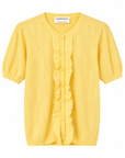 COMPAÑIA FANTASTICA CARDIGAN PUNTO FLORAL AMARILLO