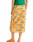 COMPANIA FANTASTICA FALDA MIDI CON ESTAMPADO CITRU