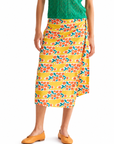 COMPANIA FANTASTICA FALDA MIDI CON ESTAMPADO CITRU