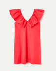COMPAÑIA FANTASTICA VESTIDO CORTO ROJO 100% ALGODO