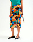 COMPAÑIA FANTASTICA FALDA MIDI CON ESTAMPADO TUTTI