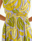 COMPAÑIA FANTASTICA VESTIDO MIDI CON ESTAMPADO GUI