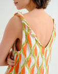 COMPAÑIA FANTASTICA VESTIDO CORTO CON ESTAMPADO AL