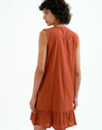 COMPAÑIA FANTASTICA VESTIDO CORTO 100% ALGODON MAR