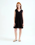 COMPAÑIA FANTASTICA VESTIDO CORTO 100% ALGODON NEGRO