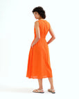 COMPAÑIA FANTASTICA VESTIDO MIDI 100% ALGODON NARA