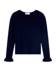 COMPAÑÍA FANTASTICA TOP CON VOLANTES DE PUNTO AZUL