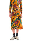 COMPAÑIA FANTASTICA FALDA MIDI CON ESTAMPADO RIVER