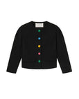 COMPAÑÍA FANTASTICA CHAQUETA DE PANA NEGRA CON BOTONES