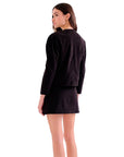 COMPAÑÍA FANTASTICA CHAQUETA DE PANA NEGRA CON BOTONES
