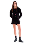 COMPAÑÍA FANTASTICA CHAQUETA DE PANA NEGRA CON BOTONES